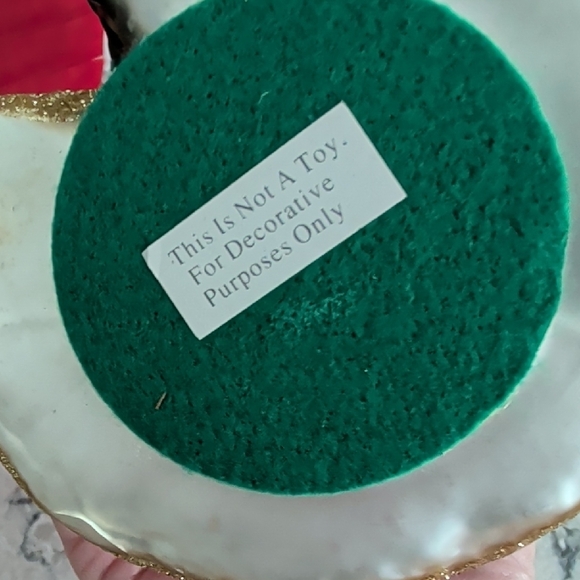 Festive Santa Claus Ornament with Gold Accents - Picture 11 of 15